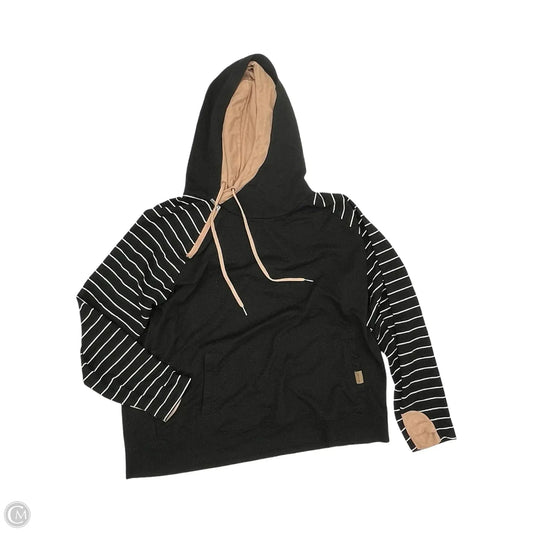 Sweatshirt Hoodie By Maurices In Black & Brown, Size: Xxl