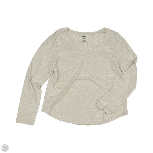 Top Long Sleeve By Sonoma In Tan, Size: Xl