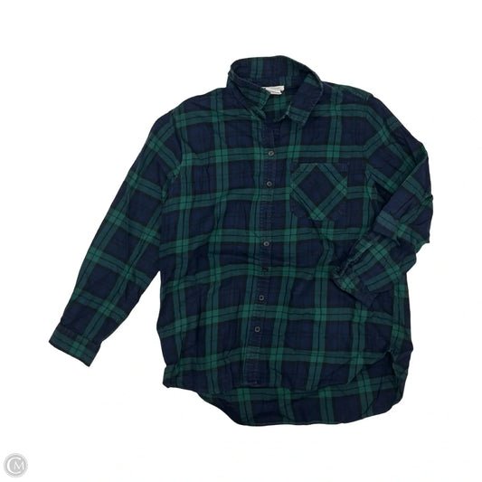 Top Long Sleeve By Beachlunchlounge In Blue & Green, Size: L