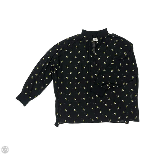 Blouse Long Sleeve By Cabi In Floral Print, Size: Xl