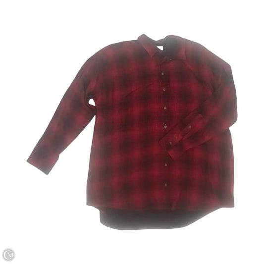 Blouse Long Sleeve By J. Jill In Black & Red, Size: L