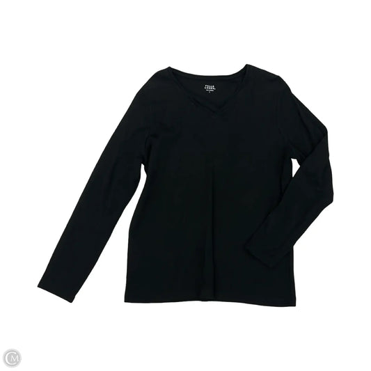 Top Long Sleeve By Falls Creek In Black, Size: L