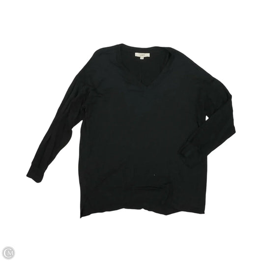 Top Long Sleeve By Loft In Black, Size: L