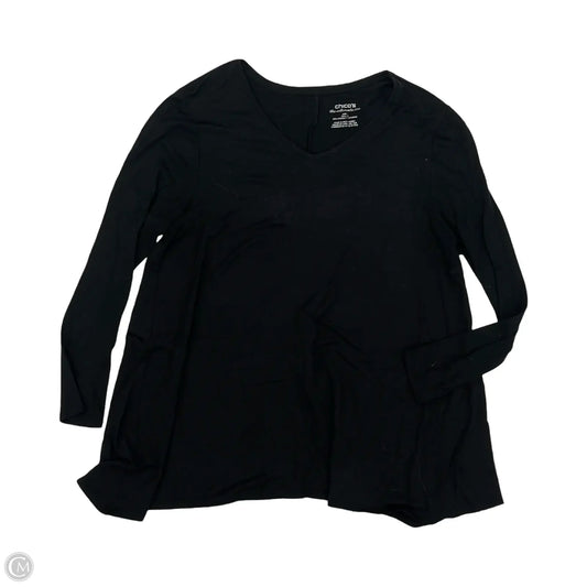 Top Long Sleeve Basic By Chicos In Black, Size: L
