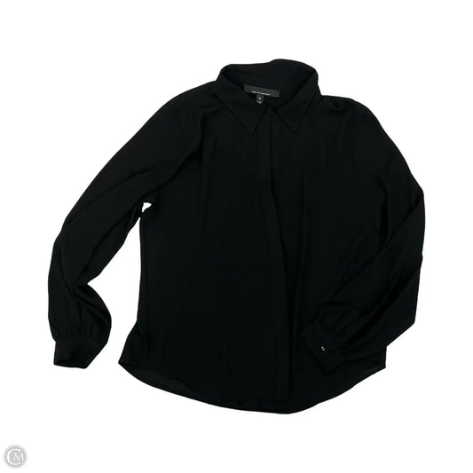 Blouse Long Sleeve By White House Black Market In Black, Size: M