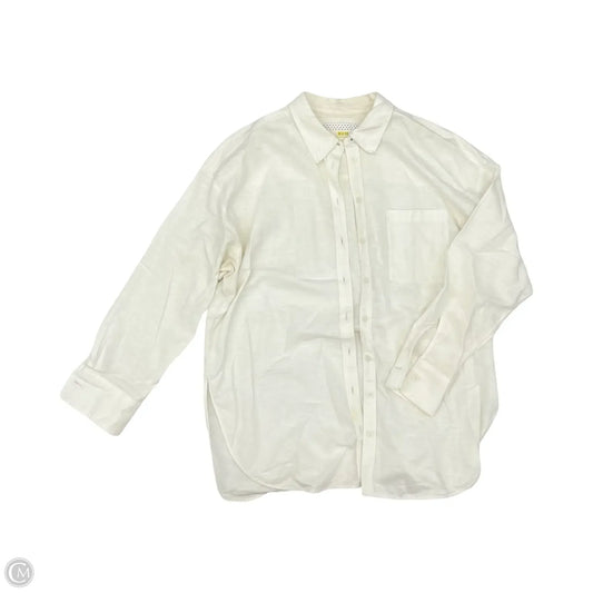 Blouse Long Sleeve By Maeve In Cream, Size: S