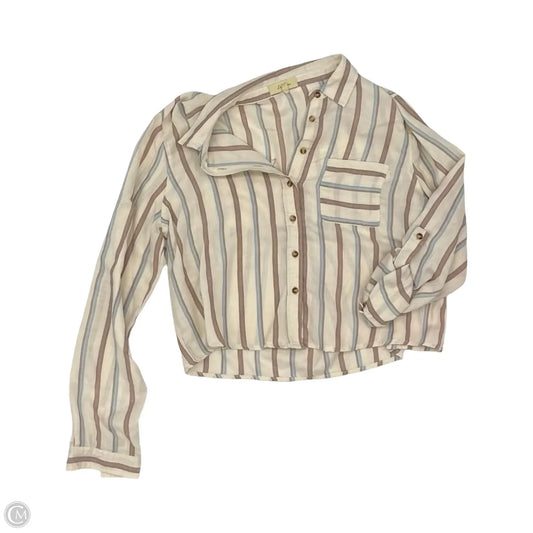 Top Long Sleeve By Clothes Mentor In Striped Pattern, Size: L