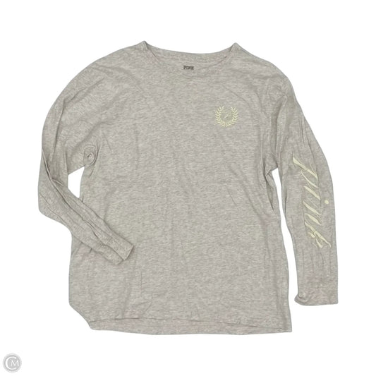 Top Long Sleeve By Pink In Cream, Size: L