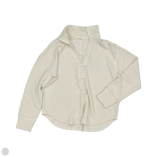 Top Long Sleeve By Blu Pepper In Cream, Size: Xl