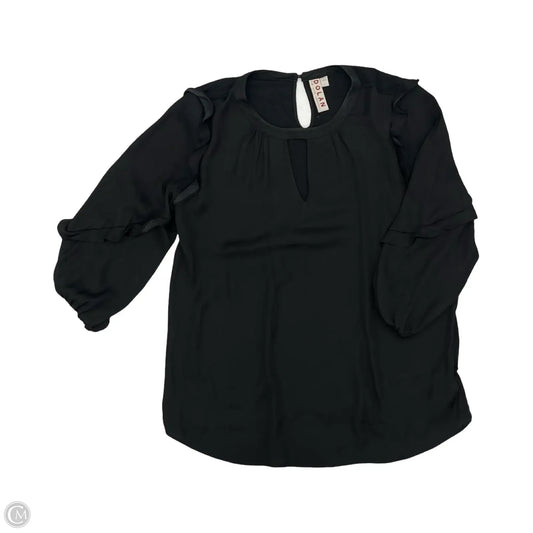 Blouse Long Sleeve By Dolan Left Coast In Black, Size: L