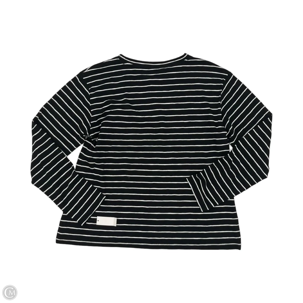 Top Long Sleeve By Talbots In Black & Cream, Size: Lp