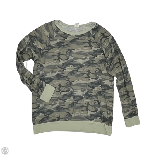 Top Long Sleeve By Clothes Mentor In Camouflage Print, Size: Xl