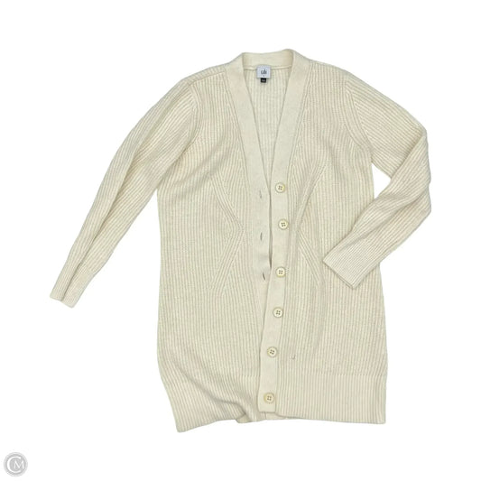 Sweater Cardigan By Cabi In Cream, Size: L