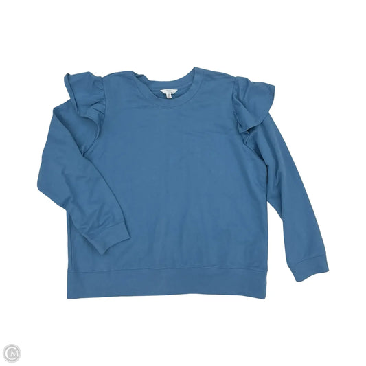Top Long Sleeve By Time And Tru In Blue, Size: Xxl