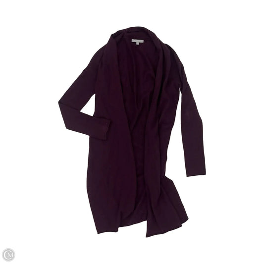 Sweater Cardigan Designer By Neiman Marcus In Purple, Size: S