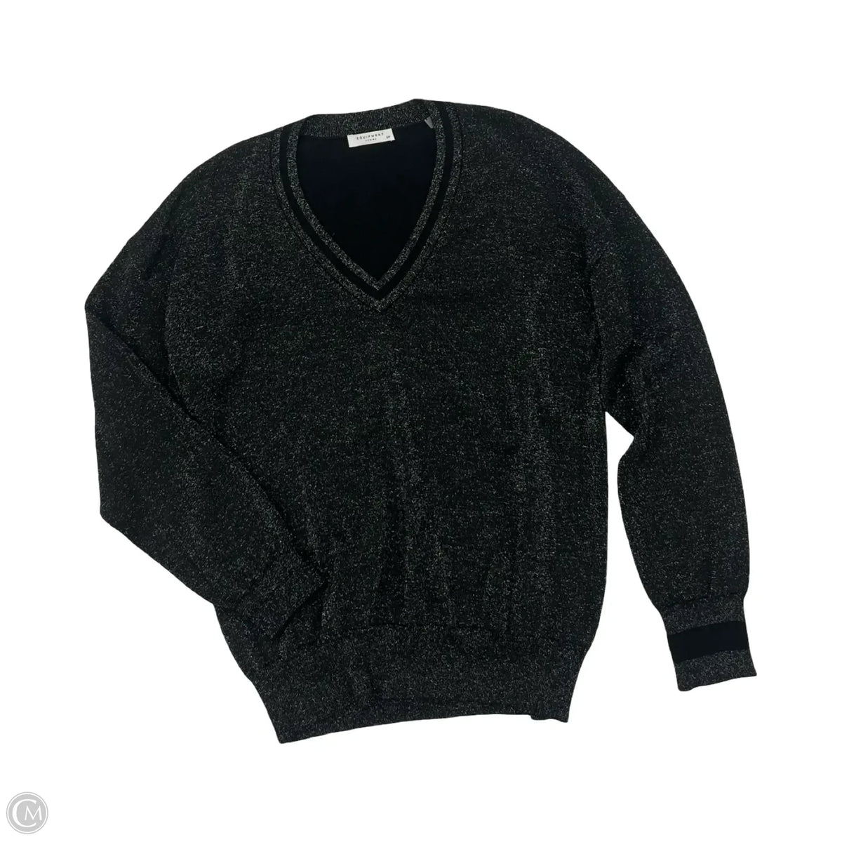 Sweater By Equipment In Black, Size: S