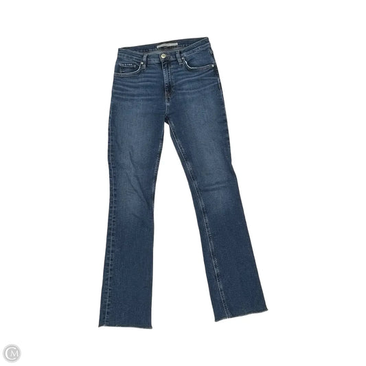 Jeans Straight By Hudson In Blue Denim, Size: 4