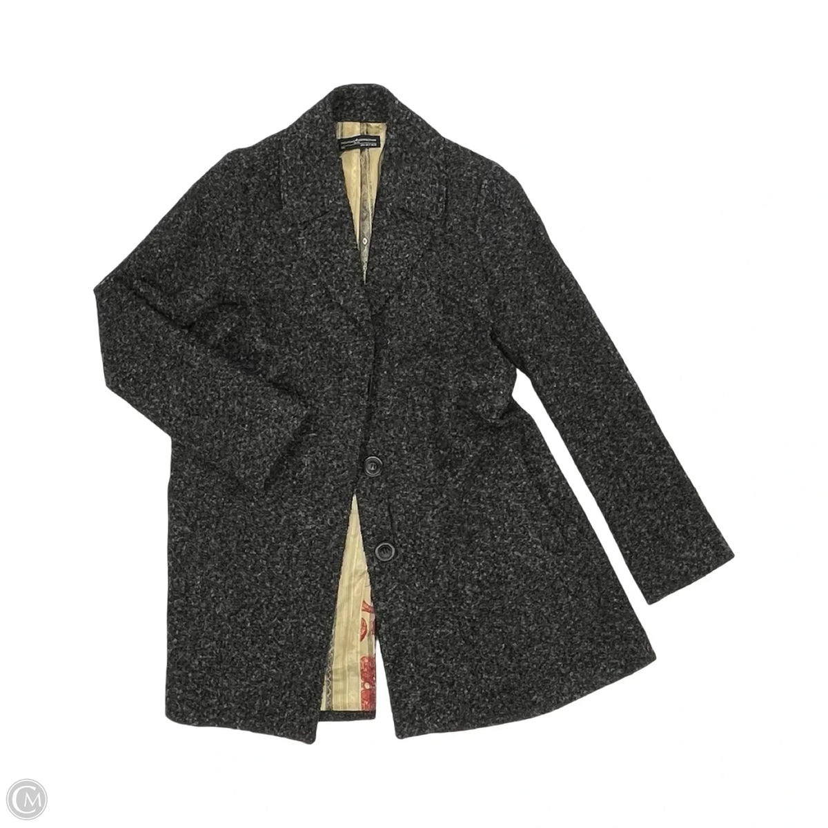 Coat Peacoat By Peruvian Connection In Grey, Size: S