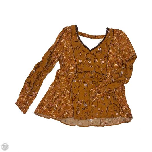 Blouse Long Sleeve By Maurices In Floral Print, Size: Xs