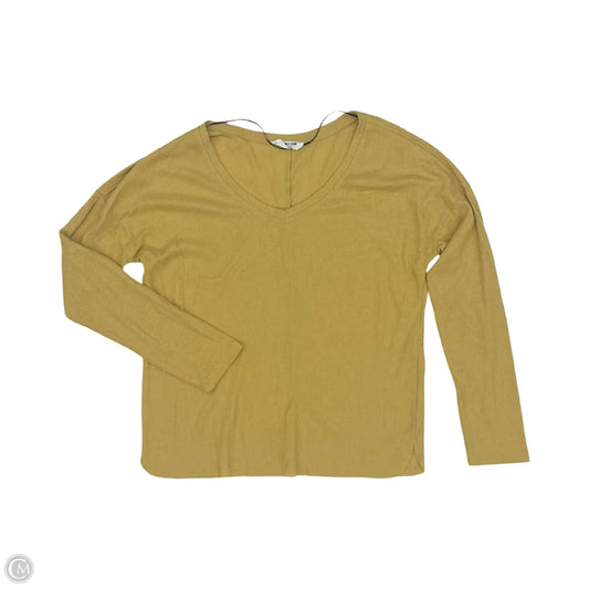Top Long Sleeve By Double Zero In Yellow, Size: S
