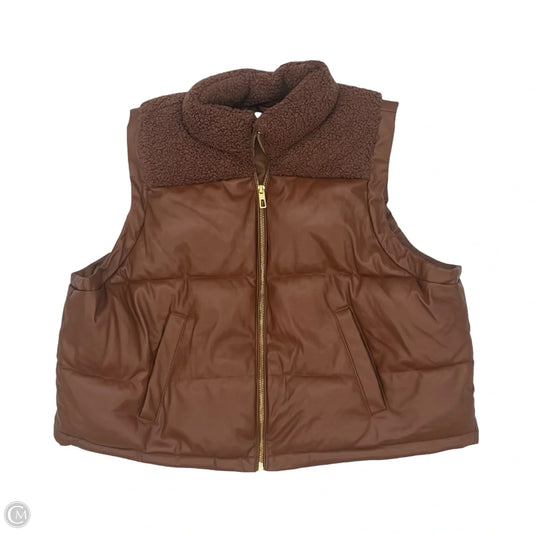 Vest Puffer & Quilted By Maurices In Brown, Size: 1x