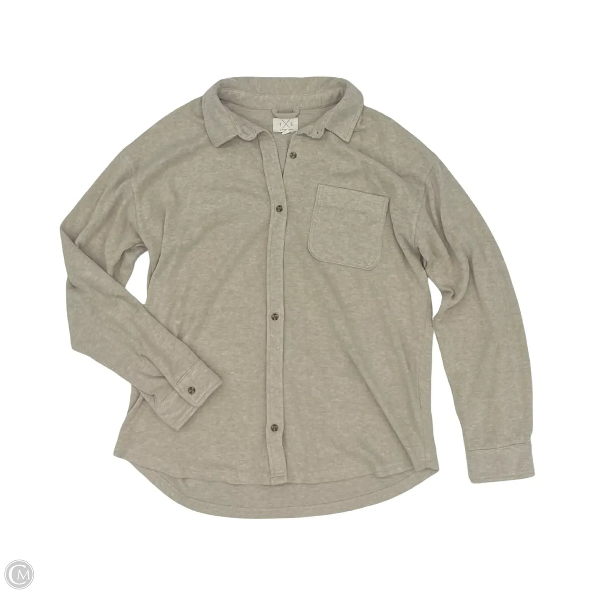 Jacket Shirt By Thread And Supply In Tan, Size: L