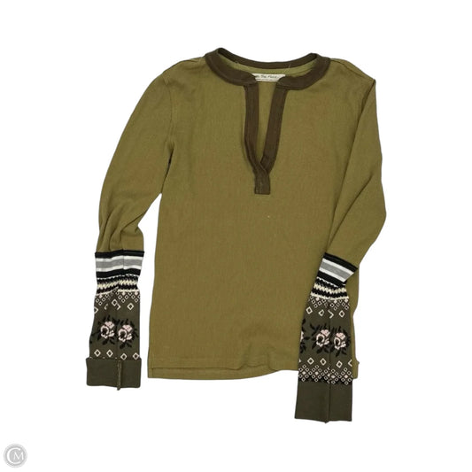 Top Long Sleeve By We The Free In Green, Size: M