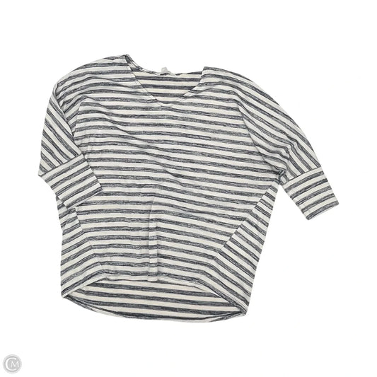 Top Long Sleeve By Market & Spruce In Blue & Cream, Size: L