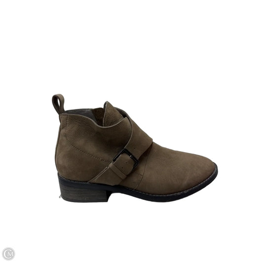 Boots Ankle Heels By Eileen Fisher In Brown, Size: 6.5