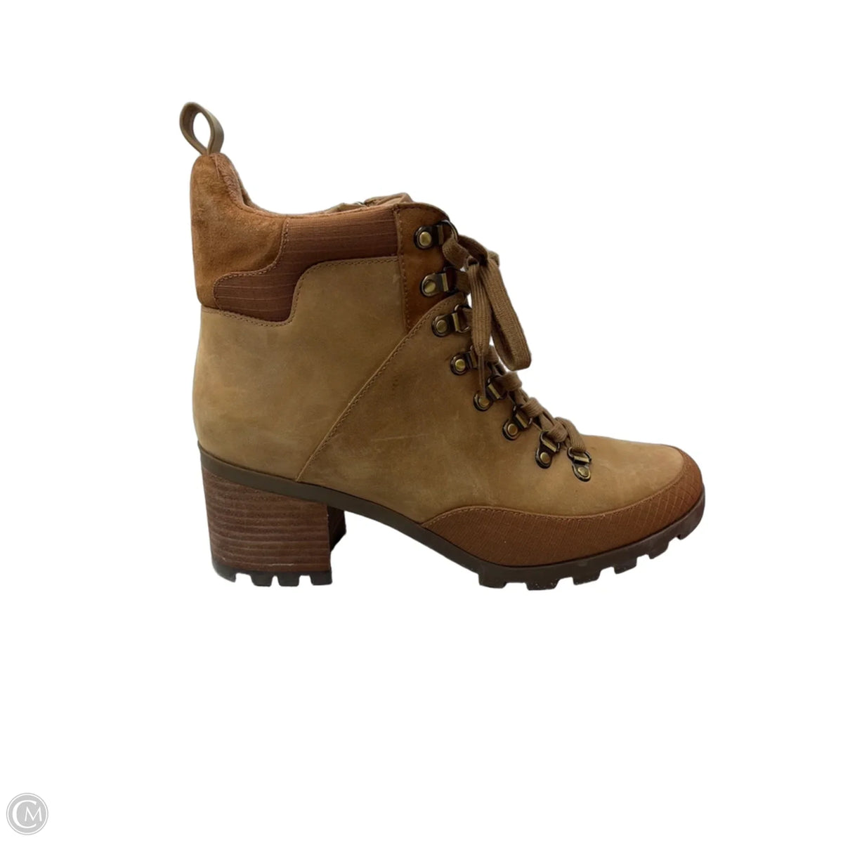 Boots Ankle Heels By Vionic In Brown, Size: 10