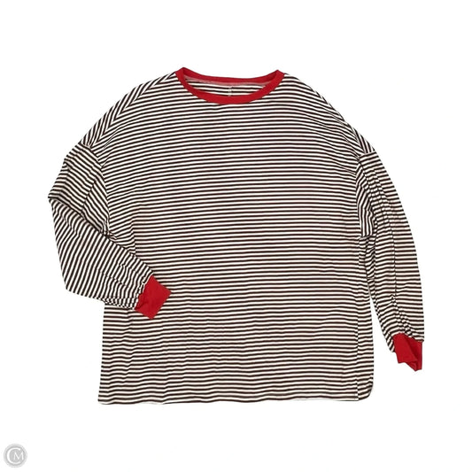 Top Long Sleeve By Cmf In Brown & Cream, Size: Xl