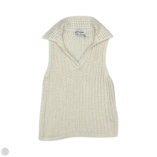 Vest Sweater By Dkny In Cream, Size: L