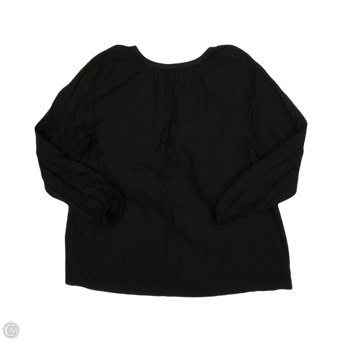 Blouse Long Sleeve By Old Navy In Black, Size: L