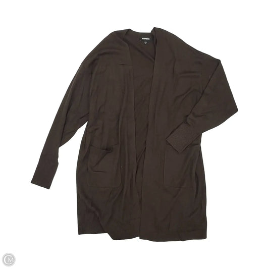 Cardigan By Express In Brown, Size: Xl