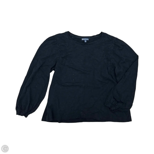 Top Long Sleeve By Democracy In Navy, Size: 1x