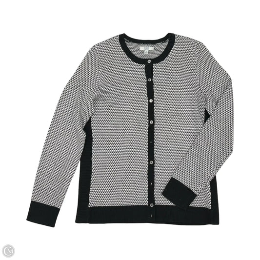 Sweater Cardigan By Croft And Barrow In Black & Grey, Size: S