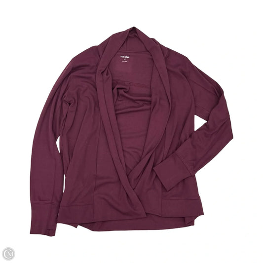 Cardigan By Tek Gear In Purple, Size: M