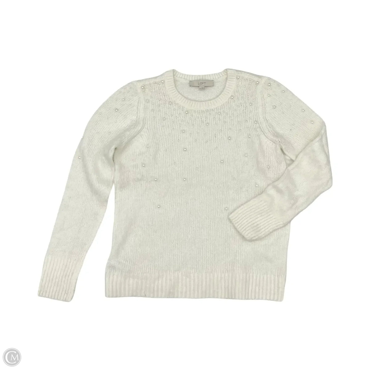 Sweater By Loft In Cream, Size: M