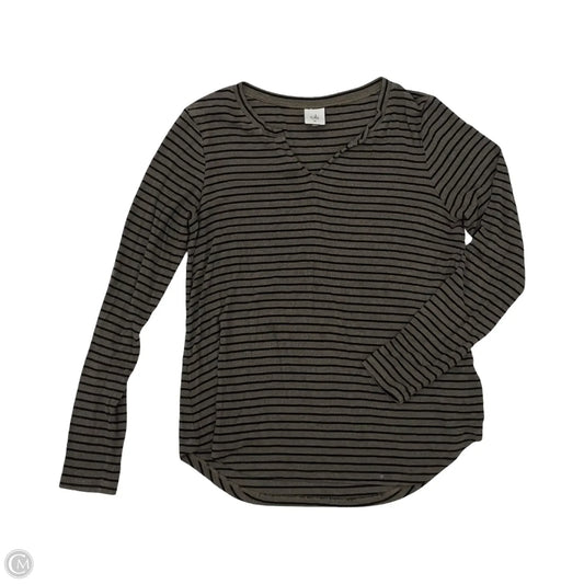 Top Long Sleeve By Cabi In Black & Brown, Size: M