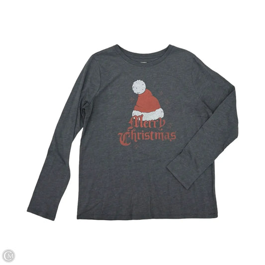 Top Long Sleeve By Sonoma In Grey, Size: L