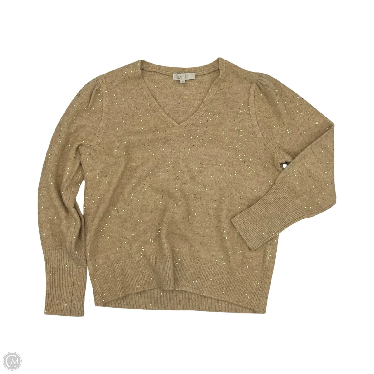 Sweater By Loft In Tan, Size: L