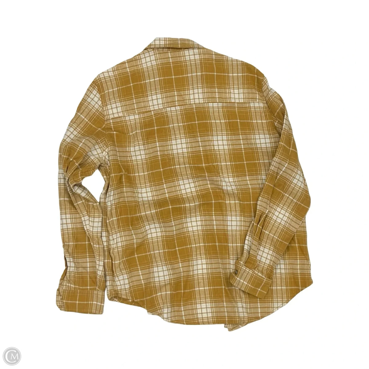 Top Long Sleeve By Universal Thread In Cream & Yellow, Size: L