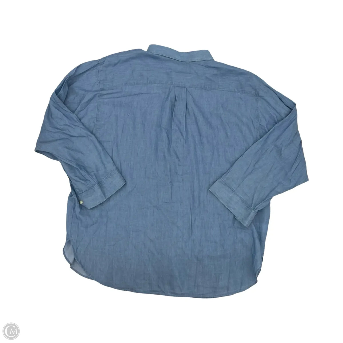 Blouse Long Sleeve By Loft In Blue, Size: L