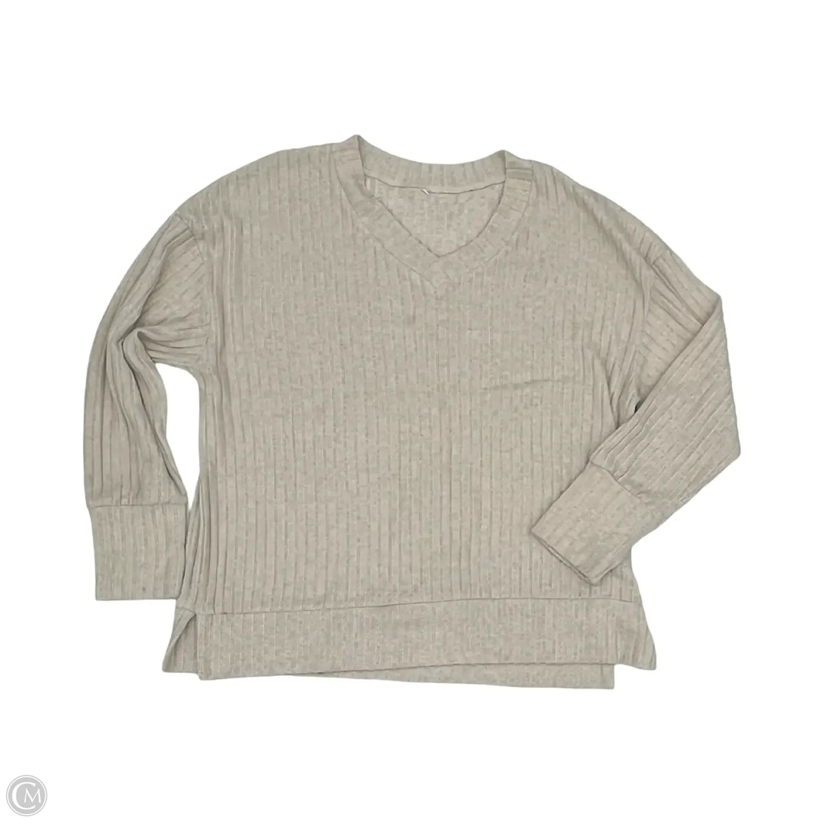Top Long Sleeve By Cmf In Tan, Size: 2x