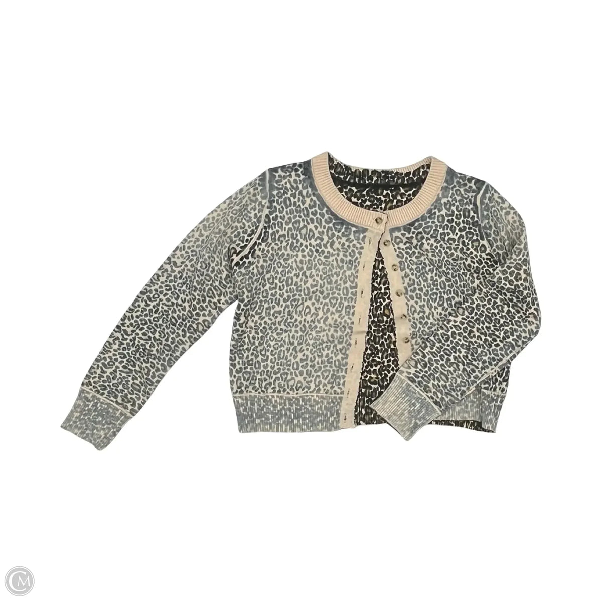 Sweater Cardigan By Cmf In Leopard Print, Size: M
