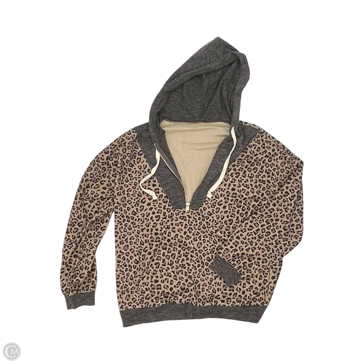 Top Long Sleeve By Cmf In Leopard Print, Size: M