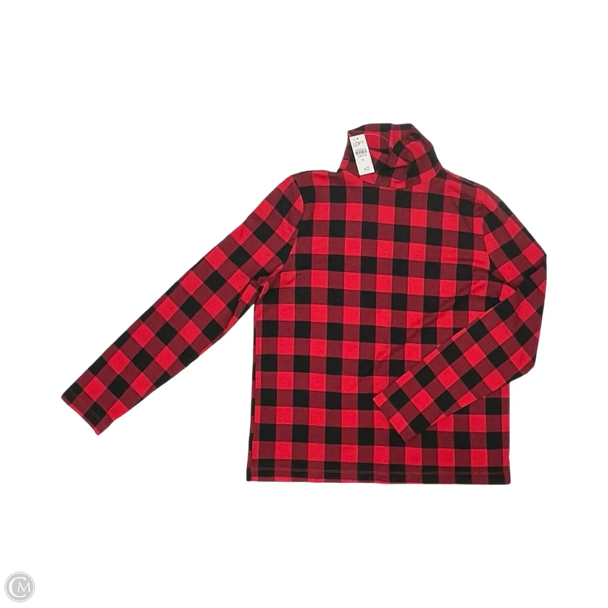Top Long Sleeve By Loft In Black & Red, Size: Xl