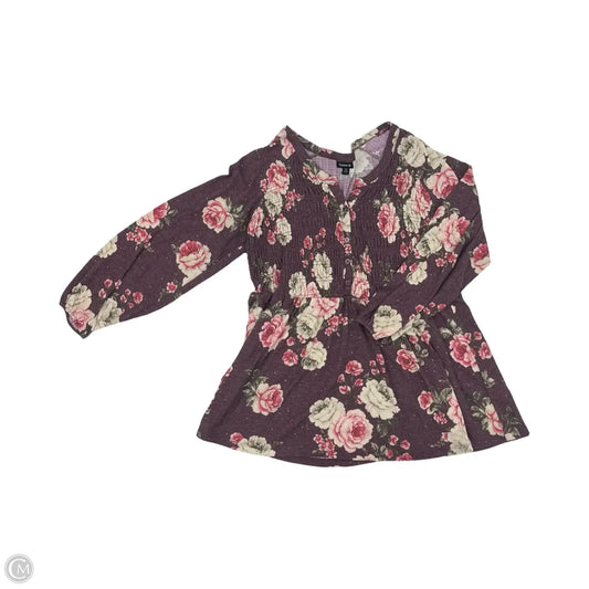 Blouse Long Sleeve By Torrid In Floral Print, Size: M