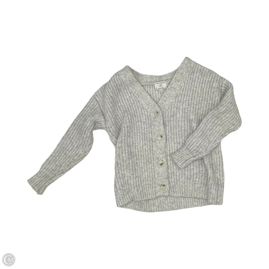 Sweater Cardigan By Absolutely In Grey, Size: M
