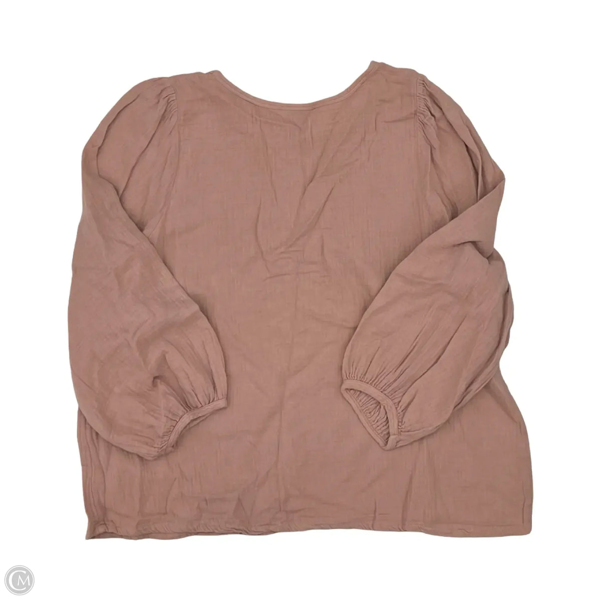 Blouse Long Sleeve By Universal Thread In Pink, Size: L